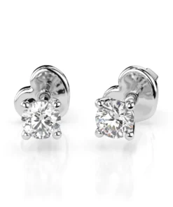 Solitaire Butterfly Earring (Round), 0.3 ct — 102-10012/1(3.4)