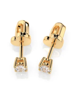 Solitaire Butterfly Earring (Round), 0.3 ct — 102-10012/1(3.4) - Image 5