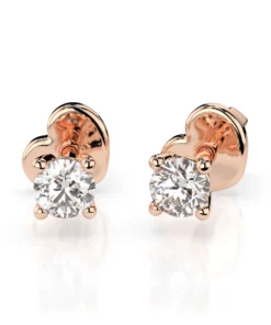 Solitaire Butterfly Earring (Round), 0.3 ct — 102-10012/1(3.4) - Image 7
