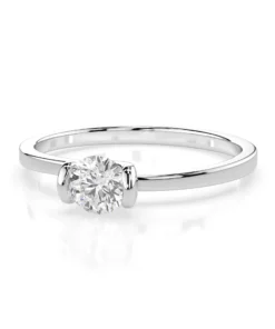 Solitaire Ring (Round), 0.3 ct — 101-10016(4.2) - Image 3