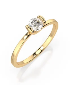 Solitaire Ring (Round), 0.3 ct — 101-10016(4.2) - Image 4