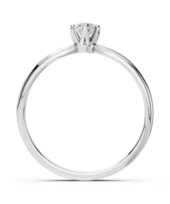 Alternative view of Solitaire Ring (Round), 0.15 ct — 101-10040(3.4)