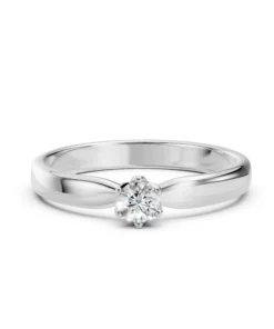 Solitaire Ring (Round), 0.15 ct — 101-10040(3.4) - Image 3