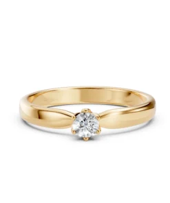 Solitaire Ring (Round), 0.15 ct — 101-10040(3.4) - Image 6
