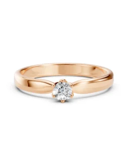 Solitaire Ring (Round), 0.15 ct — 101-10040(3.4) - Image 9