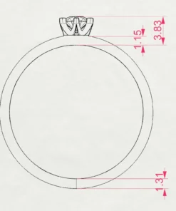 Solitaire Ring (Round), 0.15 ct — 101-10040(3.4) - Image 11