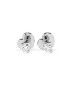 Solitaire Butterfly Earring (Round), 0.08 ct — 102-10032(2.2)