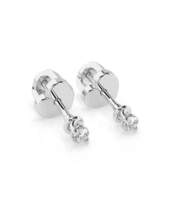 Alternative view of Solitaire Butterfly Earring (Round), 0.08 ct — 102-10032(2.2)