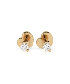 Solitaire Butterfly Earring (Round), 0.08 ct — 102-10032(2.2) - Image 4