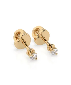 Solitaire Butterfly Earring (Round), 0.08 ct — 102-10032(2.2) - Image 5