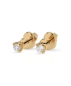 Solitaire Butterfly Earring (Round), 0.08 ct — 102-10032(2.2) - Image 6