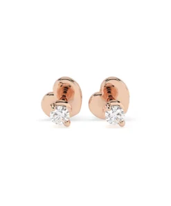 Solitaire Butterfly Earring (Round), 0.08 ct — 102-10032(2.2) - Image 7