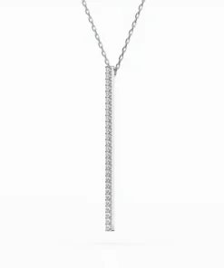Alternative view of Minimalism Necklace (Round), 0.14 ct — 104-10050