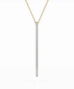 Minimalism Necklace (Round), 0.14 ct — 104-10050 - Image 4