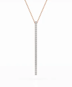 Minimalism Necklace (Round), 0.14 ct — 104-10050 - Image 7