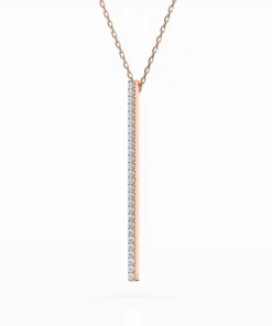 Minimalism Necklace (Round), 0.14 ct — 104-10050 - Image 8
