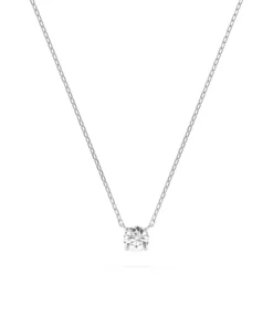 Solitaire Necklace (Round), 0.2 ct — 104-10040(3.7) - Image 3