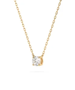 Solitaire Necklace (Round), 0.2 ct — 104-10040(3.7) - Image 5
