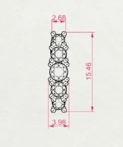 Eternity Earring (Round), 0.3 ct — 102-10128 - Image 10