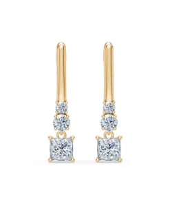 Solitaire Eternity Earring, 0.6 ct — 102-10143(0.30)PR - Image 4
