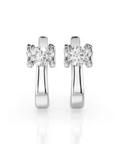 Solitaire English Lock Earring (Round), 0.5 ct — 102-10013(4.0)