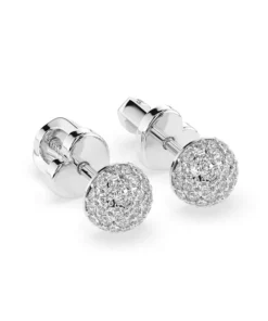 Alternative view of Illusion Earring (Round), 0.32 ct — 102-10090/1