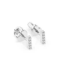 Alternative view of Minimalism Earring (Round), 0.08 ct — 102-10069