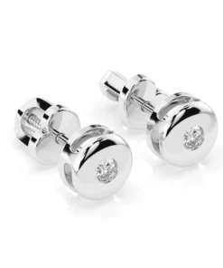 Alternative view of Solitaire Butterfly Earring (Round), 0.08 ct — 102-10048