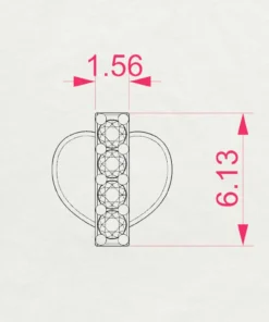 Minimalism Earring (Round), 0.08 ct — 102-10069 - Image 11