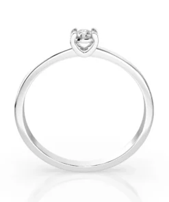Alternative view of Solitaire Ring (Round), 0.1 ct — 101-10022(3.0)