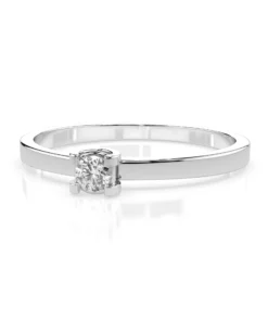 Solitaire Ring (Round), 0.1 ct — 101-10022(3.0) - Image 3