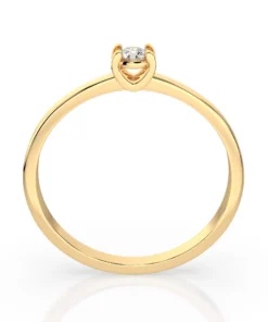 Solitaire Ring (Round), 0.1 ct — 101-10022(3.0) - Image 5