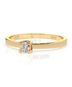 Solitaire Ring (Round), 0.1 ct — 101-10022(3.0) - Image 6