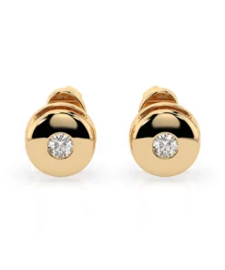 Solitaire Butterfly Earring (Round), 0.08 ct — 102-10048 - Image 4