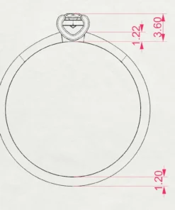 Solitaire Ring (Round), 0.1 ct — 101-10022(3.0) - Image 11