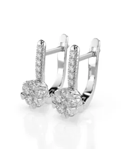 Alternative view of Illusion Earring (Round), 0.12 ct — 102-10015/4(2.5)