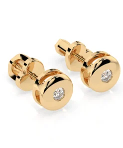 Solitaire Butterfly Earring (Round), 0.08 ct — 102-10048 - Image 5