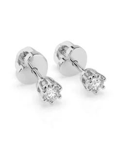 Alternative view of Solitaire Butterfly Earring (Round), 0.12 ct — 102-10027(2.5)
