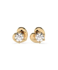 Solitaire Butterfly Earring (Round), 0.12 ct — 102-10027(2.5) - Image 4