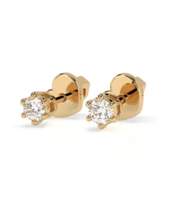 Solitaire Butterfly Earring (Round), 0.12 ct — 102-10027(2.5) - Image 6