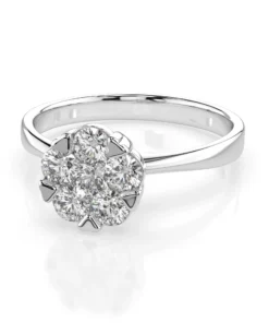 Illusion Ring (Round), 0.15 ct — 101-10015/1(3.4) - Image 3