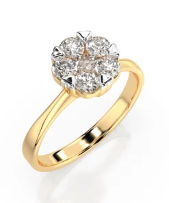 Illusion Ring (Round), 0.15 ct — 101-10015/1(3.4) - Image 4
