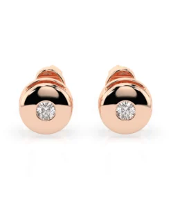 Solitaire Butterfly Earring (Round), 0.08 ct — 102-10048 - Image 7