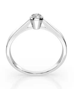 Alternative view of Solitaire Ring (Round), 0.05 ct — 101-10010(2.3)