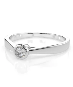 Solitaire Ring (Round), 0.05 ct — 101-10010(2.3) - Image 3