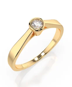 Solitaire Ring (Round), 0.05 ct — 101-10010(2.3) - Image 4