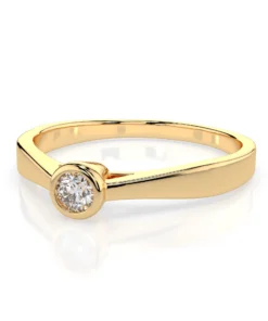 Solitaire Ring (Round), 0.05 ct — 101-10010(2.3) - Image 6