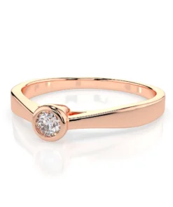 Solitaire Ring (Round), 0.05 ct — 101-10010(2.3) - Image 9