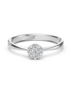 Illusion Ring (Round), 0.06 ct — 101-10015/1(2.5) - Image 3