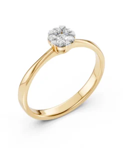 Illusion Ring (Round), 0.06 ct — 101-10015/1(2.5) - Image 4